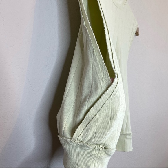 We The Free Sleeveless Mock Neck Oversized Light Green Cotton Tank Top Size XS - Picture 4 of 8